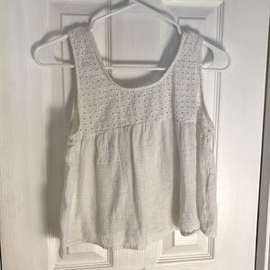 White linen cropped shirt